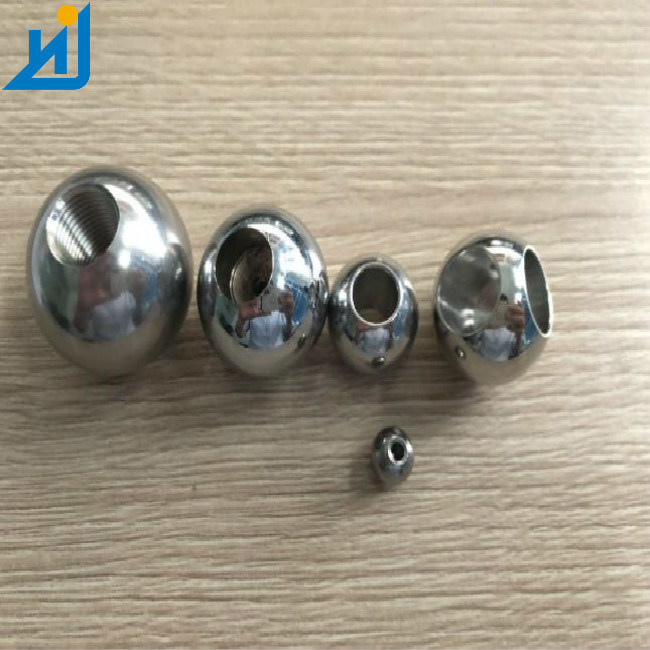 Auto Parts Hollow Metal Ball With Hole , Steel Ball With Hole Shiny Finish