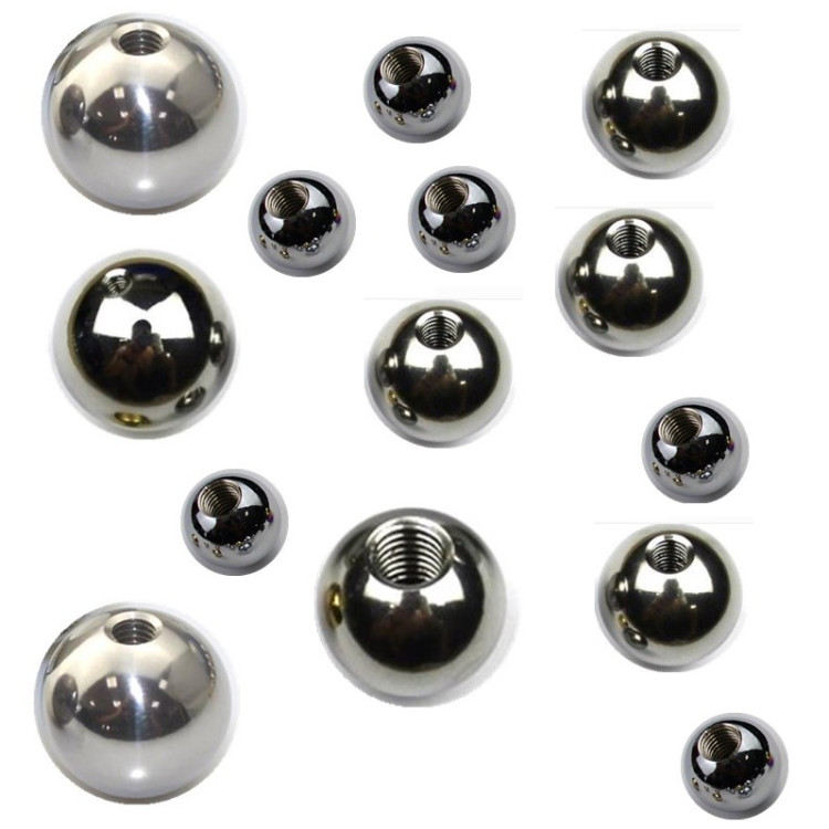 Decorative Drilled Steel Ball Multi Hole OEM With Sandblasting Anodizing